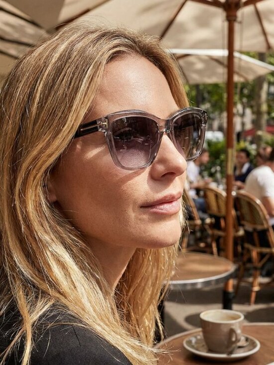Tom Ford Lucia FT1087 52H Cat Eye Sunglasses – Havana / Brown main image 4